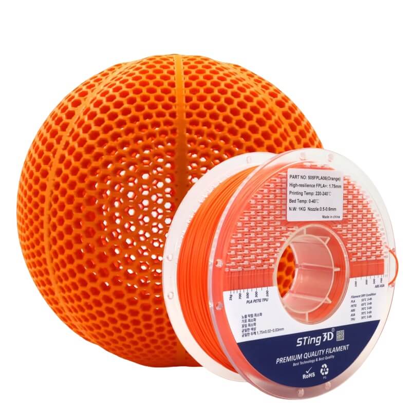 Airless Basketball Filament Orange