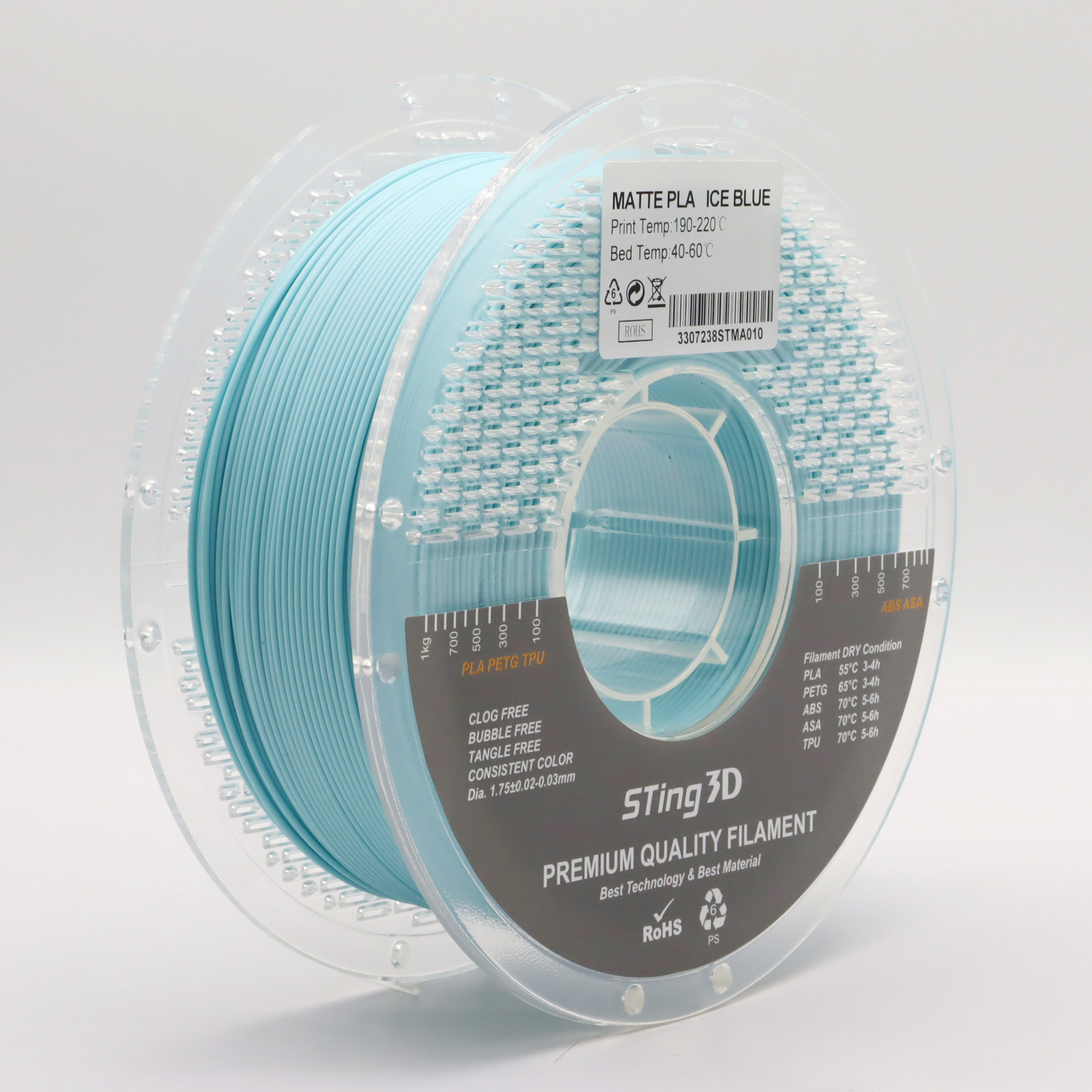 PLA Matte Ice Blue STMA010