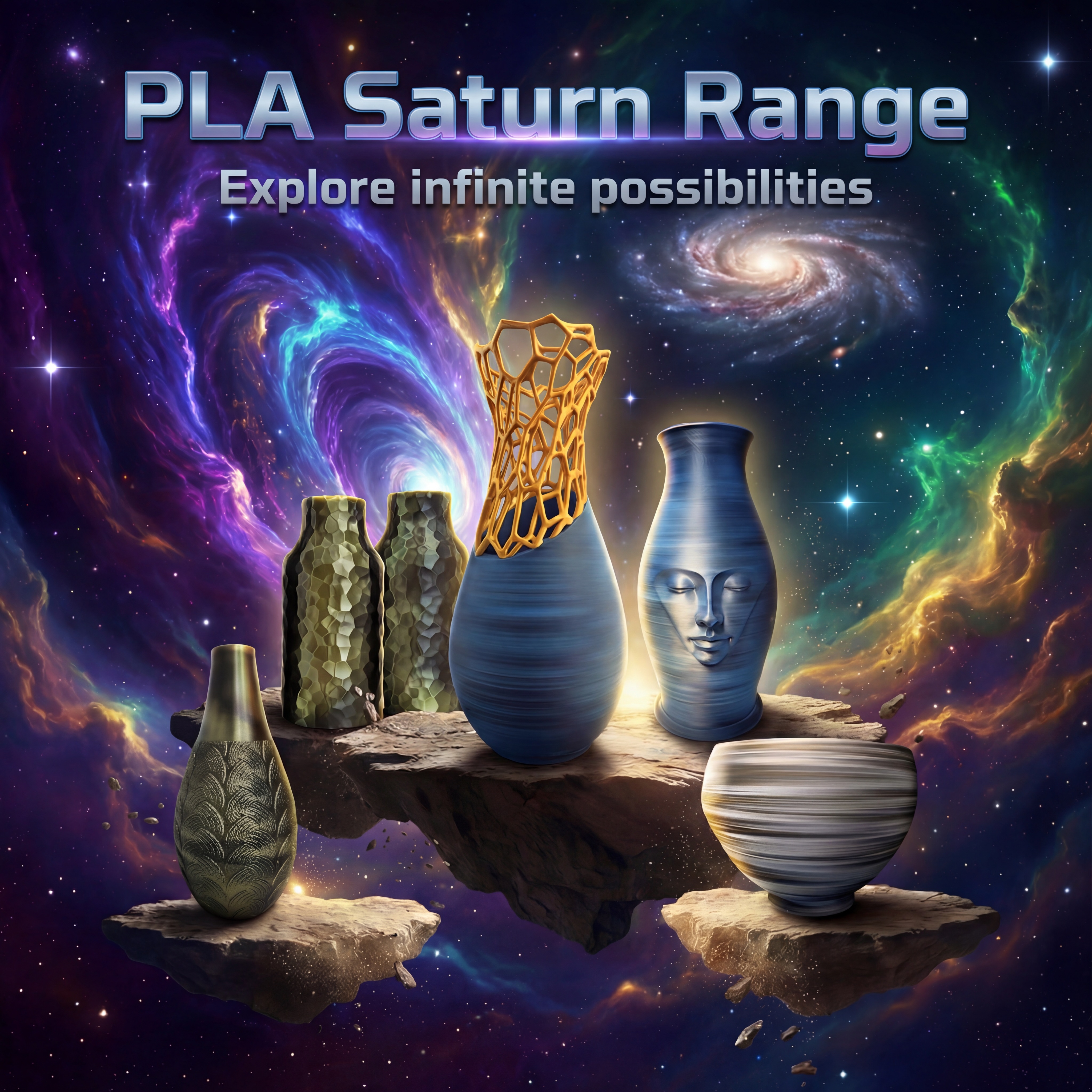 PLA Saturn Color Black-White