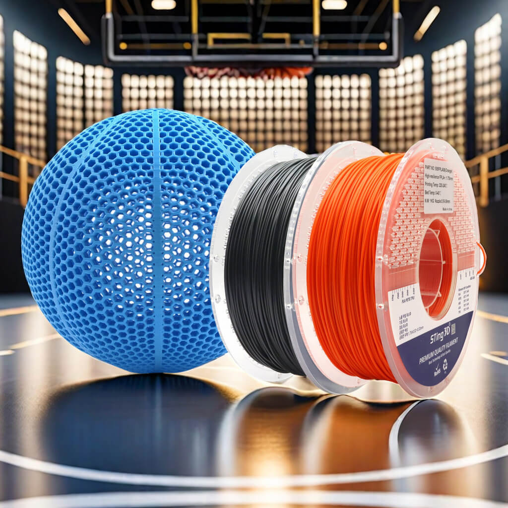 Airless Basketball Filament Orange