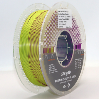 Silk TRI Color Yellow+Green+Purple