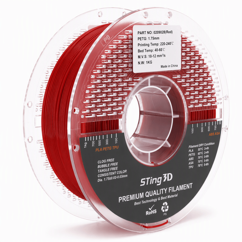 Sting3D Sting3D - PETG Pro Sting3D - Red - 1.75 mm - 1000 g