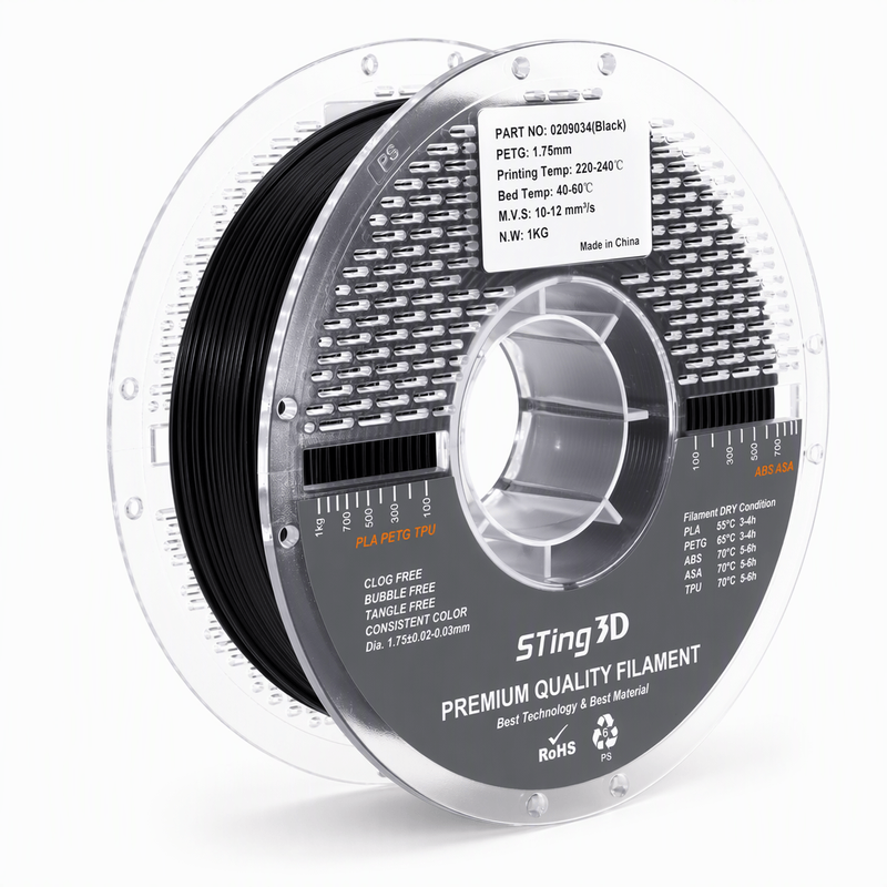 Sting3D Sting3D - PETG Pro Sting3D - Black - 1.75 mm - 1000 g